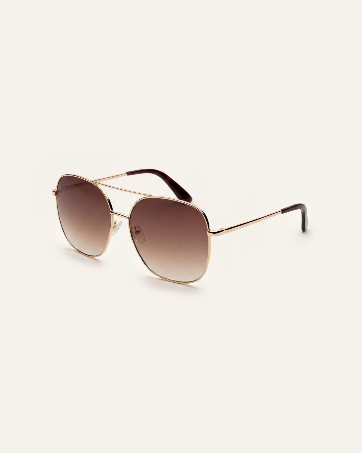 Ella Gold Sunglasses, three quarter