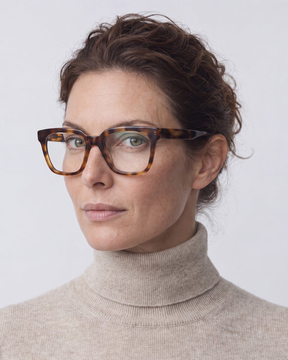 Therese Light Brown Readers, worn, side