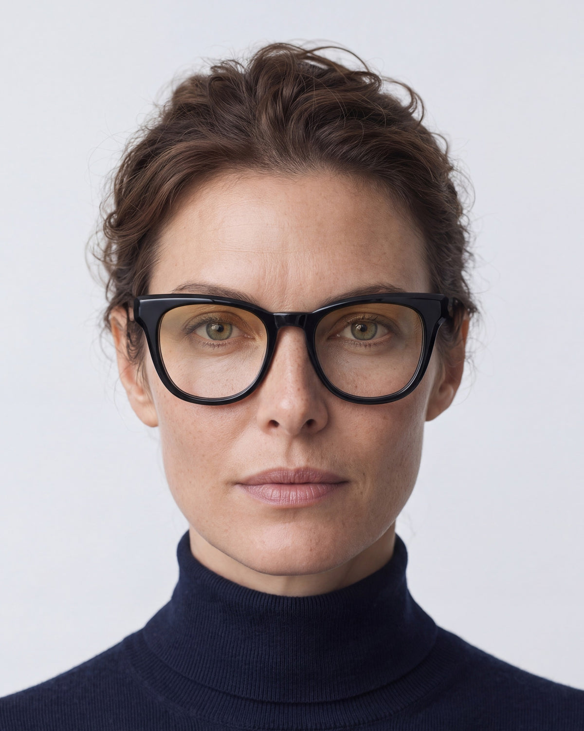 Zoey in black, worn, Dawn lenses