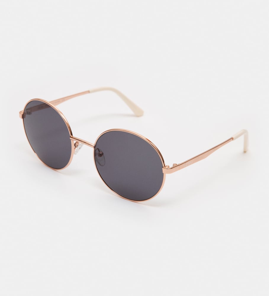 Grace Rose Gold Deep Smoke Sunglasses